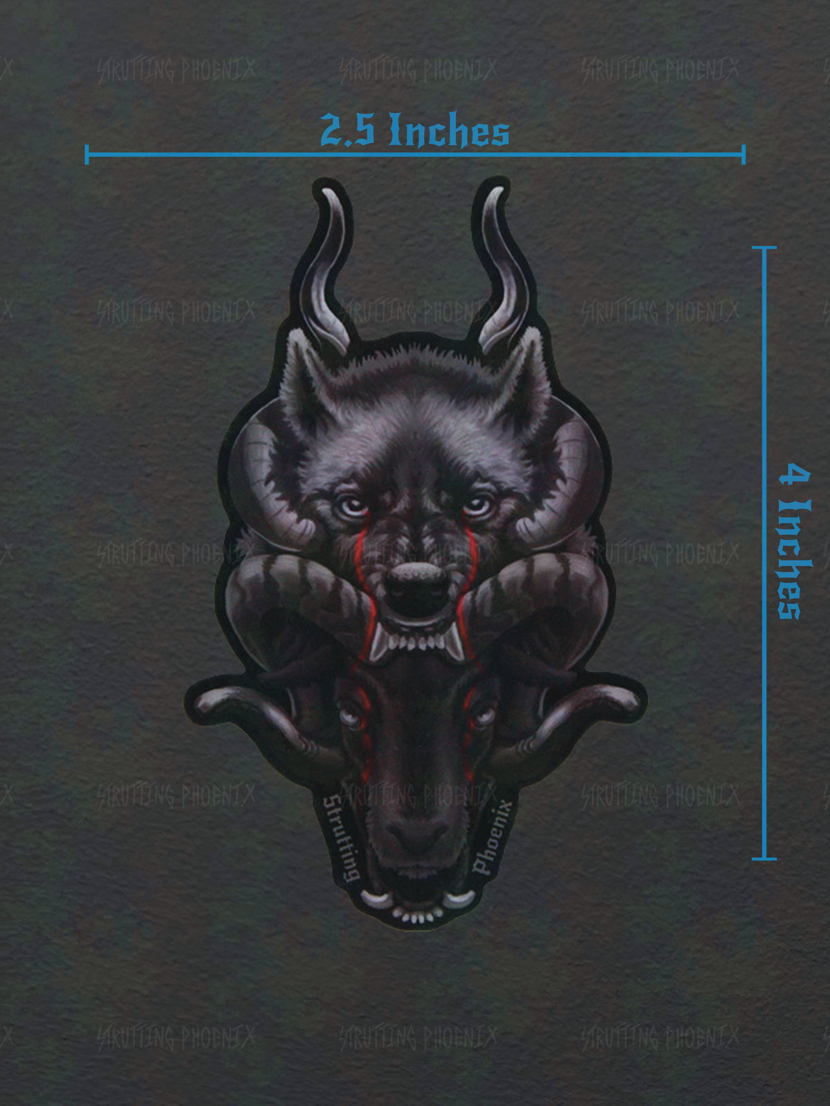 "Wolf facade" sticker
