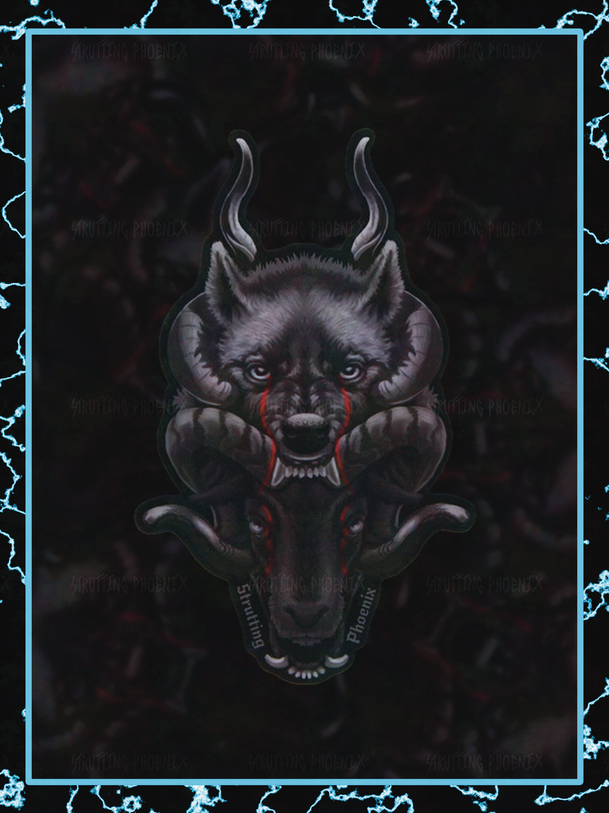 "Wolf facade" sticker