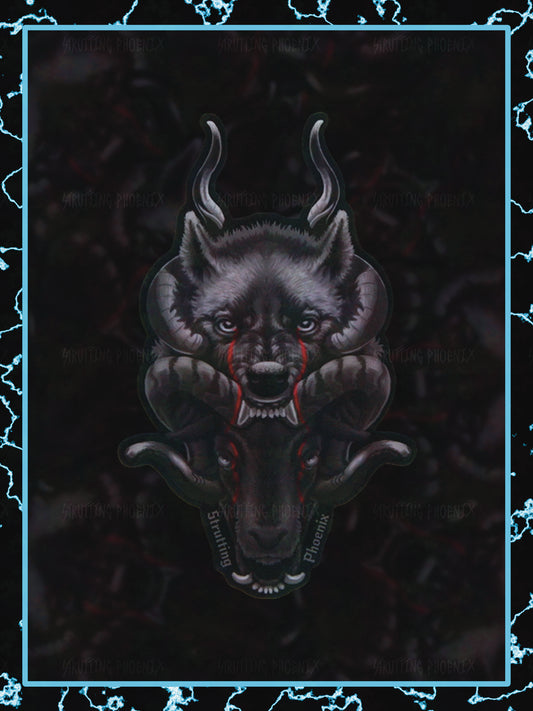 "Wolf facade" sticker